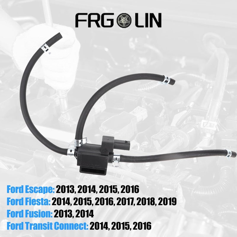FRGOLIN Turbocharger Boost Solenoid Valve with Pipe Compatible with Ford Escape 2013-2016 Fiesta 2014-2019 Fusion 2013-2014 Transit Connect 2014-2016 Replaces 667-111 - Image 2